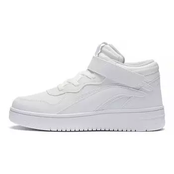 Li Ning Youth Shaohua 1.5 удобные повседневные нескользящие амортизирующие износостойкие кроссовки средней высоты детские кроссовки белые YKCS118-11 37