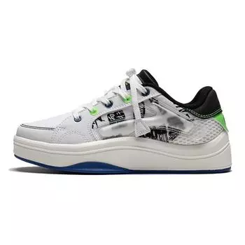 Li Ning Youth Удобные универсальные низкие кроссовки для скейтбординга Детские кроссовки Белые Черные YKCS040-3 34