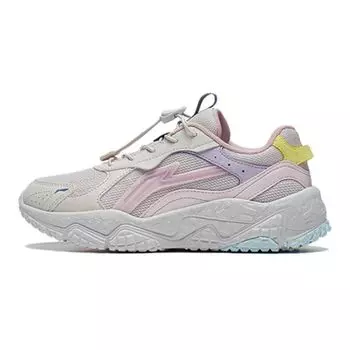 Li Ning Youth V2 Удобные нескользящие дышащие повседневные кроссовки Детские кроссовки Белый Серый Розовый YKCT160-6 33