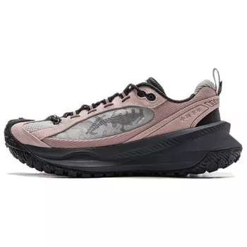 Li Ning Youxia CRC Удобные Универсальные Износостойкие Нескользящие Низкие Повседневные Кроссовки Унисекс Повседневная Обувь Розовый Серый AZGV051-3 40