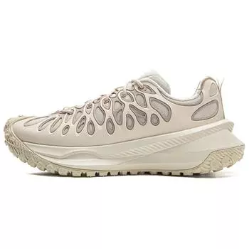 Li Ning Youxia Универсальные Износостойкие Амортизирующие Низкие Повседневные Кроссовки для Бега Унисекс Кроссовки Бежевый AZGV087-2 41
