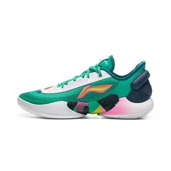 Li Ning Yu Shuai 18 V2 удобные модные нескользящие износостойкие низкие баскетбольные кроссовки мужские кроссовки зеленые белые ABAU025-12 45