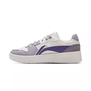 Li Ning Yuan Bao Модные Удобные Универсальные Легкие Дышащие Низкие Кеды Женские кроссовки Белый Фиолетовый AGCU516-1 36