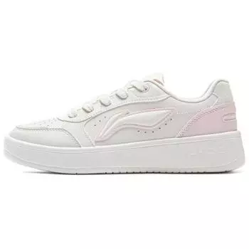 Li Ning Yuan Bao Pure Classic Fashion Universal Youthful White Sneakers Women Sneakers Pink AGCV148-1 35