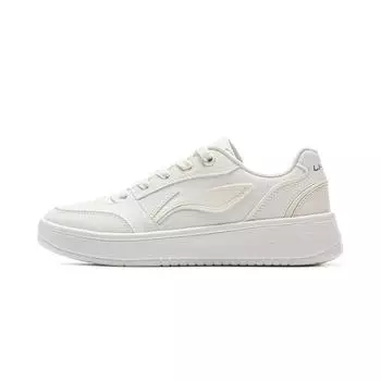 Li Ning Yuan Bao V3 классические модные белые кроссовки ретро универсальные толстые подошвы удобные женские кроссовки облачно-белые AGCV108-3 35