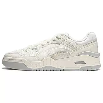Li Ning Yue Bai 2.0 Повседневная мода Универсальные удобные толстые подошвы Нескользящие износостойкие дышащие увеличенные низкие кроссовки для скейтбординга AGCU275-1 46