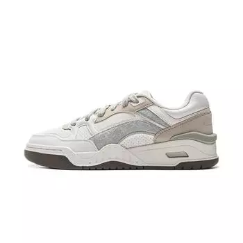 Li Ning Yue Bai 2.0 повседневные универсальные нескользящие амортизирующие дышащие низкие кроссовки для скейтбординга мужские кроссовки белые коричневые AGCU275-13 43