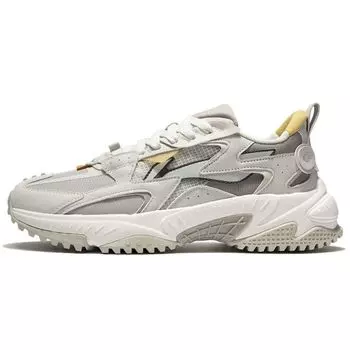 Li Ning Yue Chuan Classic Rebound Shock Absorbing Non-Slip Sports Casual Shoes Men sneakers Oatmeal-Gray AGCS089-2 39