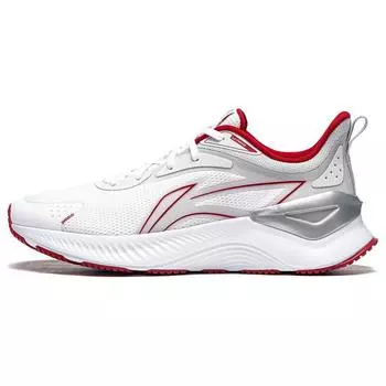 Li Ning Yue Ying 3.0 Простые модные дышащие амортизирующие нескользящие низкие кроссовки для бега мужские кроссовки белые красные ARHU023-6 40