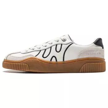 Li Ning Yun Chuan V2 Повседневные универсальные нескользящие износостойкие низкие модные кроссовки для скейтбординга Женские кроссовки Белый Черный AGCT394-5 40