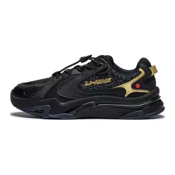 Li Ning Yun Chuan V2 Удобная амортизирующая детская повседневная обувь с отскоком Детская повседневная обувь черного цвета YKCT144-5 35