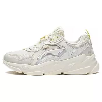 Li-Ning Yunhai нескользящие износостойкие низкие спортивные повседневные туфли женские кроссовки Off-White AGCT154-2 35