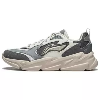 Li-Ning Yunhai Versatile Retro Thick Sole Height Increasing Shock Absorbing Non-Slip Wear-Resistant Support Low-Top Casual Shoes AGCT427-2 39