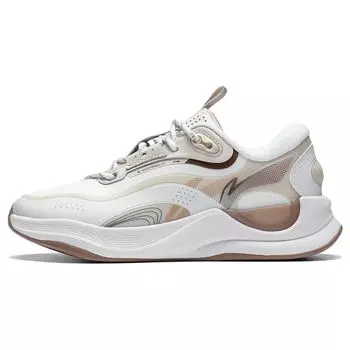 Li Ning Yunji легкие кроссовки Rebound с низким верхом, повседневные, женские кроссовки, белые, серые, AGLS108-4 37