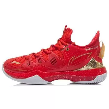 Li Ning Zhan Ji 3 нескользящие износостойкие низкие кроссовки для бадминтона женские туфли огненно-красные AYAR024-2 37
