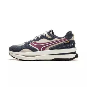 Li Ning Zheng Rong M1000 Retro Универсальные амортизирующие нескользящие износостойкие дышащие поддерживающие низкие повседневные туфли мужские кроссовки AGCU165-3 43