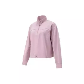 Li Ning Женская Фитнес Серия Однотонный Пуловер Без Капюшона Трикотажный Свитер Женские Топы Розовый AWDU124-5 S