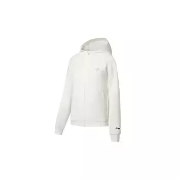 Li-Ning Женская толстовка Fitness Series с капюшоном и длинными рукавами, цвет Off-White AWDS780-1 M