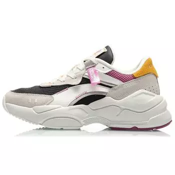 Li Ning Zhu Long 2020 Ткань Синтетическая Кожа Замша Нескользящая Износостойкая Дышащая Низкая Повседневная Обувь Женские Кроссовки Белый Черный AGCQ424-4 35