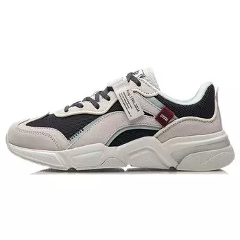 Li Ning Zhu Long Удобные амортизирующие нескользящие износостойкие дышащие низкие повседневные туфли женские кроссовки белые черные AGCR344-10 35