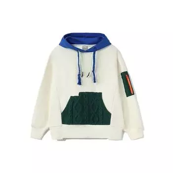 Li Ning Zi II Ci Ien Zhi Chen Wu · Xing Series Color Block Splicing Hooded Pullover Sweatshirt Women sweatshirt White AWDRG08-2 XL