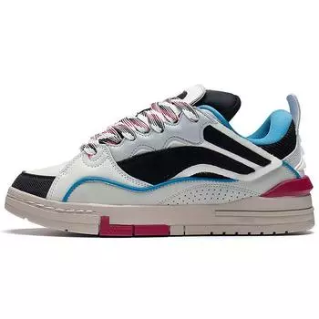 Li Ning золотистая ткань синтетическая кожа удобные мягкие спортивные нескользящие амортизирующие износостойкие низкие кроссовки для скейтбординга AECS073-3 43
