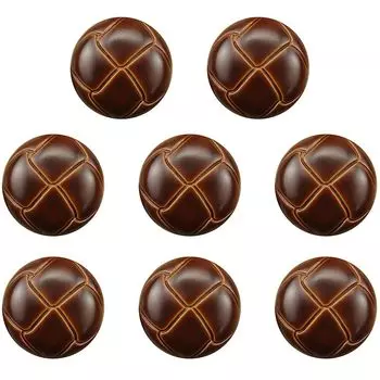 LIANHATA пуговицы под кожу, имитация кожи, 8 штук, коричневые пуговицы для костюма типа «корзинка», пуговицы для блейзера, пальто, пиджака, манжеты (15мм)