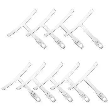 LIANHATA Radius Gauge R Gauge Набор из 9 гитарных струн Gauge T Shape Guitar Maintenance Adjustment Height Measurement Накладка на гриф Radian