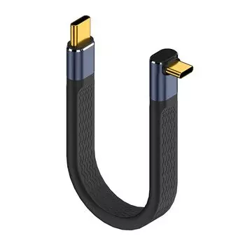 LIANHATA USB-удлинительный кабель типа C USB4.0 Высокоскоростная передача данных 40 Гбит/с Видеовыход 8K при 60 Гц Совместимость с PD Быстрая зарядка 240 Вт USB-C на L-образный