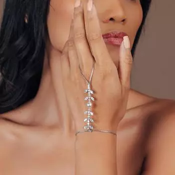 Lianzhi Handfuls Нишевый дизайн Высококачественные простые европейские и американские аксессуары для рук в стиле поп-музыки серебряный