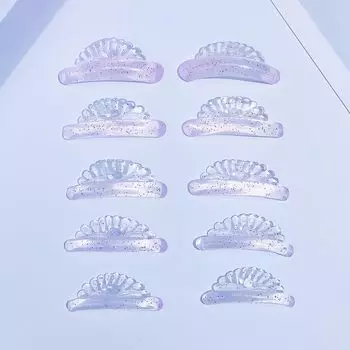 Libeauty 2024 New Eyelash Perm Pad Self Adhesive Eyelash Perm Super Soft Eyelash Lift Shield 10 Sizes Cute Shell Pearl Shape DIY Eyelash Perm Rod Rod,