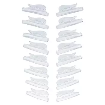 Libeauty New Eyelash Perm Pad Self-Adhesive Eyelash Perm Rod, Super Soft Eyelash Lift Shield 16 Pieces Cute Angel Wing Shape DIY Eyelash Perm Rod