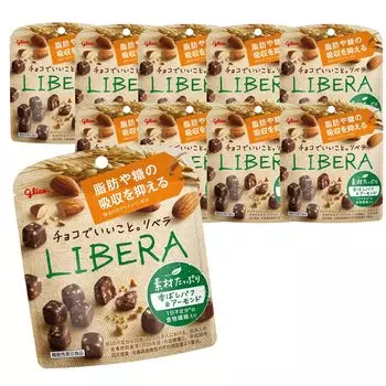LIBERA Полный ингредиентов Ароматизированный слоеный шоколад со вкусом миндаля 45 г x 10 штук Подавляет всасывание жира и сахара Пища с функциональными заявлениями Ezaki Glico