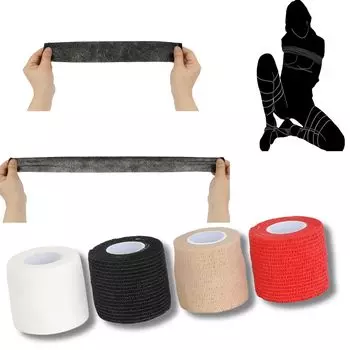 Liberte555 Bondage Restraint Sex SM Restraint Goods 2 Width Length [Easy] Tape, Tape, Tape, Restraints, Women s (Black, Rolls, 5cm, 4.5m)
