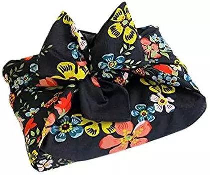 Liberty Furoshiki Large Liberty Pattern Edenum Pattern Ширина 92 см Хлопок Shantung Furoshiki Black Large Furoshiki Сделано в Японии