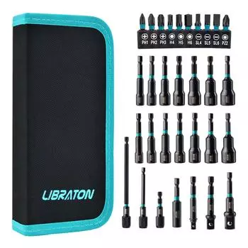 Libraton 31 шт. магнитные гайковерты метрические и SAE, набор бит для ударной дрели, насадки для отверток, адаптеры для ударных головок, держатель бит