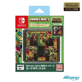 licensed Card case for Nintendo Switch Card Pocket 24 Minecraft Graphic Design [Nintendo product]