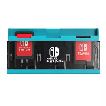 Licensed Push Card Case 6 for Nintendo Switch Neon Blue with Nintendo [Nintendo Product] [Compatible Switch]