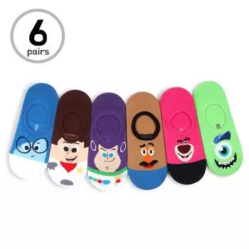 Лицензионные персонажи DISNEY Носки для неявки (6 пар) Sadness Woody Buzz Mr.Potato Lotso Mike EP16 23cm - 26cm