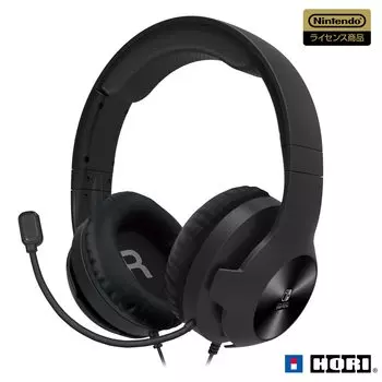 Лицензированная игровая гарнитура Hori Gaming Headset Standard с микшером для Nintendo Switch Black Nintendo Switch Online Voice [Продукт Nintendo] [Поддержка чата]