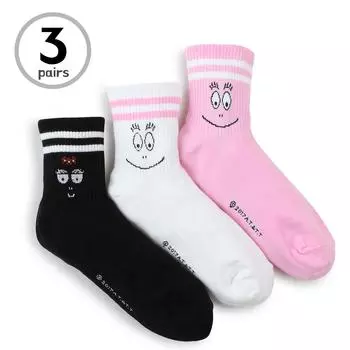 Лицензированные носки для экипажа Baba Papa (3 пары), милые модные повседневные носки для женщин и девочек с анимацией, DI13 23cm - 26cm