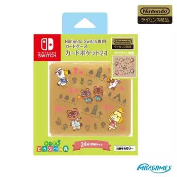 Лицензированный чехол для карт Card Pocket 24 для Nintendo Switch Animal Crossing Line Art [Продукт Nintendo]