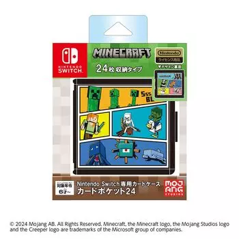 Лицензированный чехол для карты Nintendo Switch Card Pocket 24 Minecraft Comic Design [продукт Nintendo]