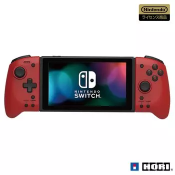 Лицензированный контроллер Grip для Nintendo Switch Red Switch [Продукт Nintendo] [Совместимый с Nintendo]