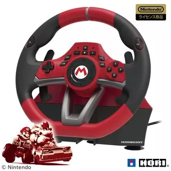Лицензированный Mario Kart Racing Wheel DX для Nintendo Switch Switch [продукт Nintendo] [совместимый с Nintendo]