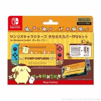 Лицензированный набор чехлов Sanrio Kisekae Cover TPU для Nintendo Switch Pompompurin [продукт Nintendo]