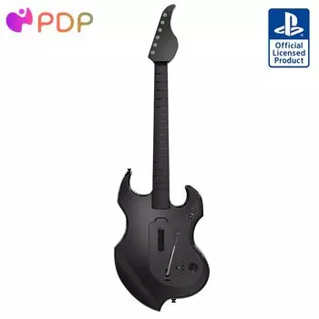 Лицензированный SONY беспроводной гитарный контроллер PDP RiffMaster, совместимый с Fortnite Band, складной, со сверхнизкой задержкой, 36 часов воспроизведения [Официальный чёрный
