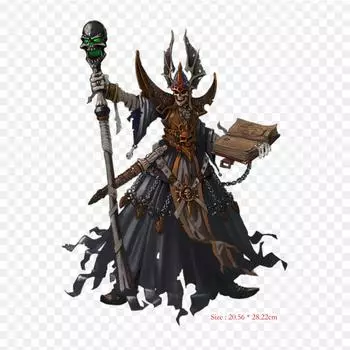 Lich Heroes Of Might и Heroes Of Might And V Tribes Of The Iron On Transfers нашивка на одежду, моющаяся футболка своими руками, термонаклейка на нашивку для одежды