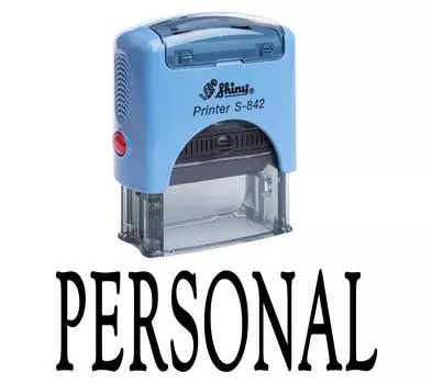 ЛИЧНАЯ самоклеящаяся резиновая печать на заказ блестящая офисная стационарная печать Impression Area 14 mm x 38 mm чёрный