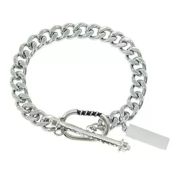 Личность, гладкая модная цепочка, тренд, маленькая бирка, браслет, слово, цирконовая пряжка, браслет из титановой стали, ювелирные изделия для мужчин и женщин. Resizable